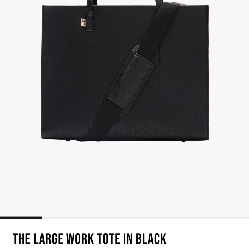 Beis Black  Work Tote